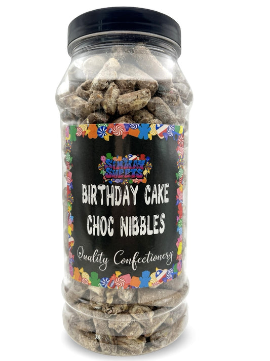 Birthday Cake Flavour Choc Nibbles Retro Sweets Gift Jar - 585g
