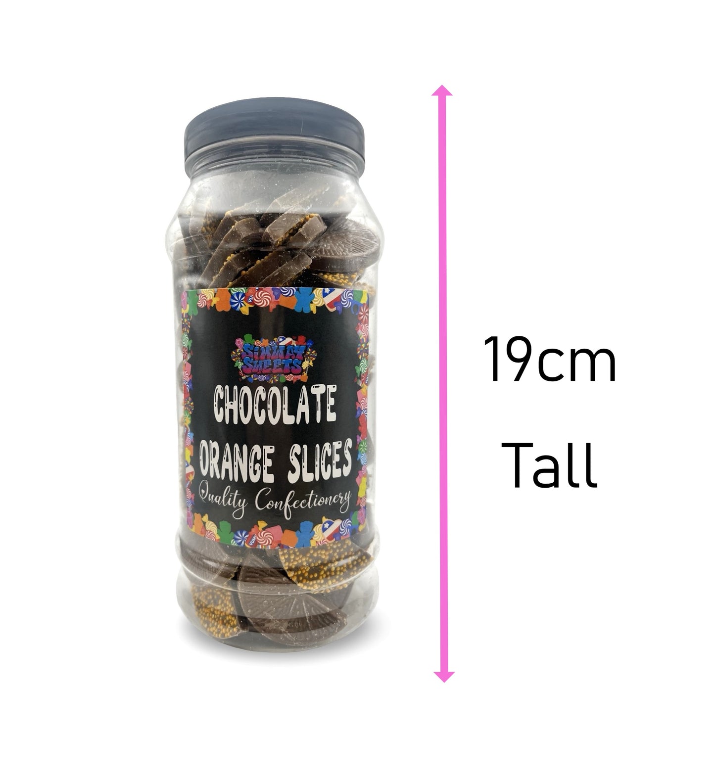 Milk Chocolate Orange Jazzies Jazzles Slices Retro Sweets Gift Jar - 600g