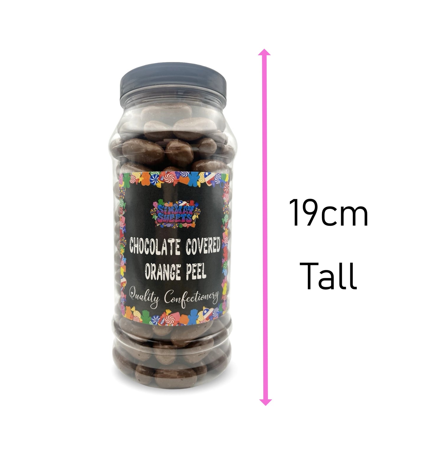Milk Chocolate Covered Orange Peel Retro Sweets Gift Jar - 780g