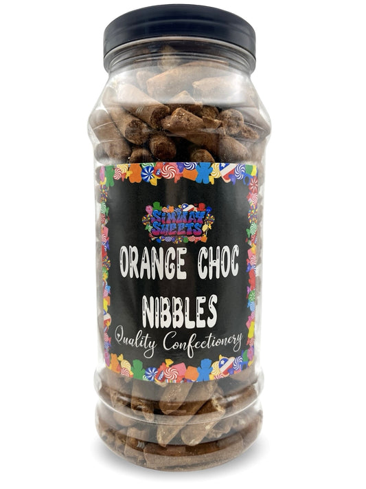 Orange Choc Nibbles Retro Sweets Gift Jar - 675g