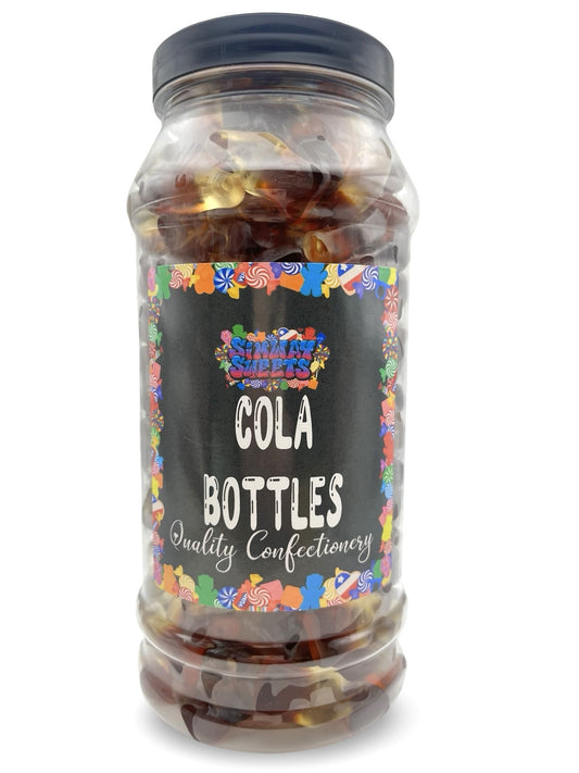 Cola Bottles Retro Sweets Cola Flavoured Gummy Sweets Gift Jar - 870g