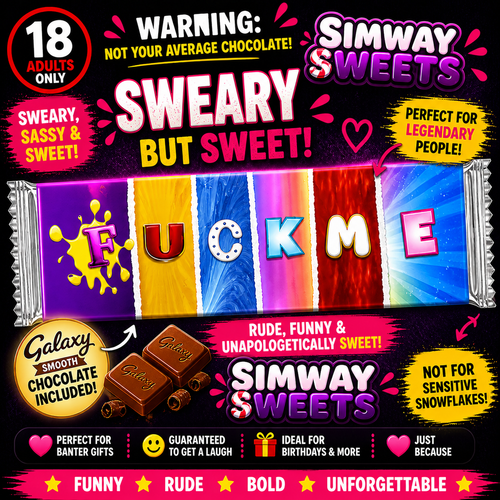 No Filter Chocolate Gift – Rude Sweary Adult Wrappers (18+)