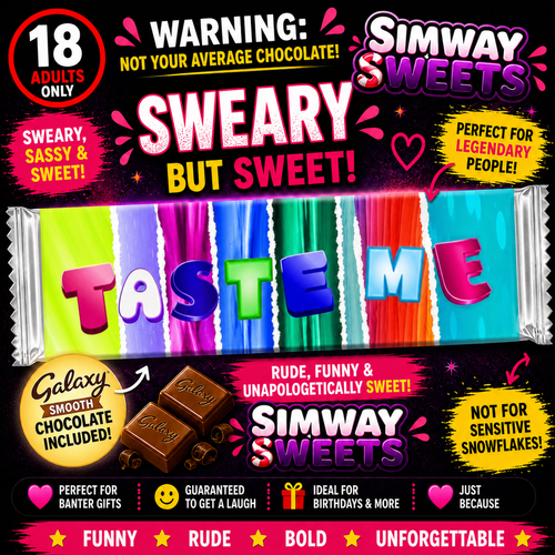No Filter Chocolate Gift – Rude Sweary Adult Wrappers (18+)