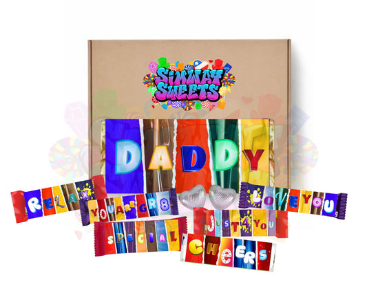 Fun Fathers Day Novelty Chocolate Wrapper Gift Box - Daddy