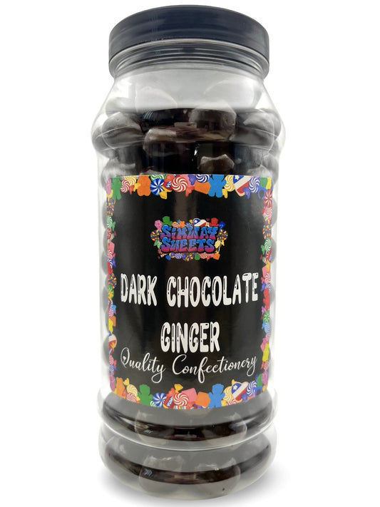 Dark Chocolate Ginger Retro Sweets Gift Jar - 750g