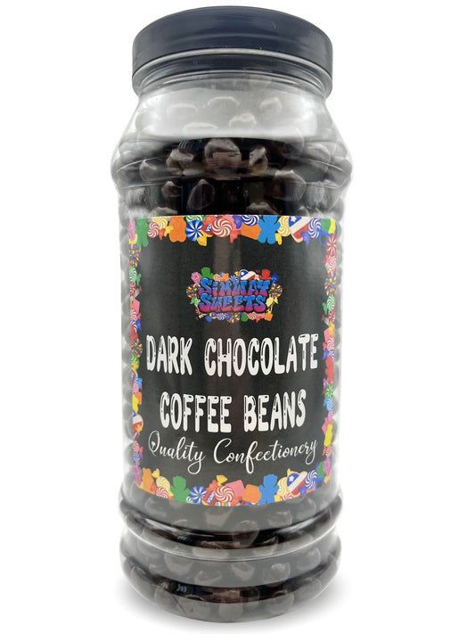 Dark Chocolate Coffee Beans Retro Sweets Gift Jar - 700g