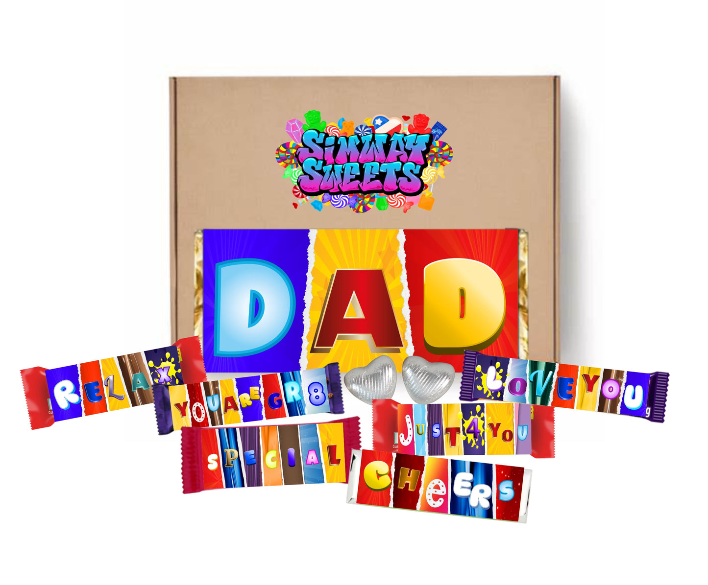Fun Fathers Day Novelty Chocolate Wrapper Gift Box - Dad
