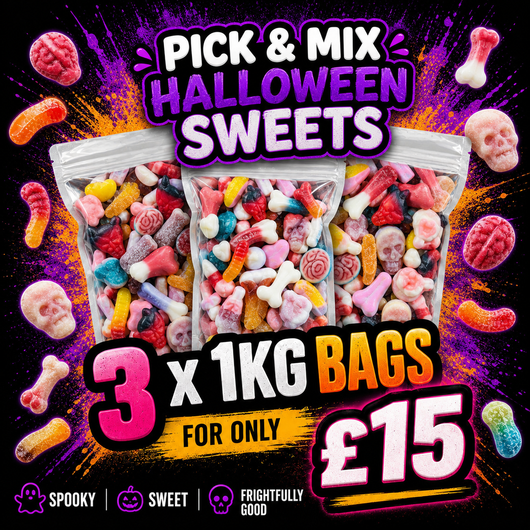 Halloween Trick or Treat Pick N Mix Sweets 3 x 1KG Bundle