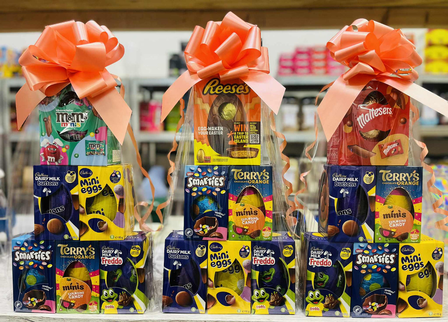 Easter Egg Hamper. Chocolate Eggs Tower Stacks - Choose how many!