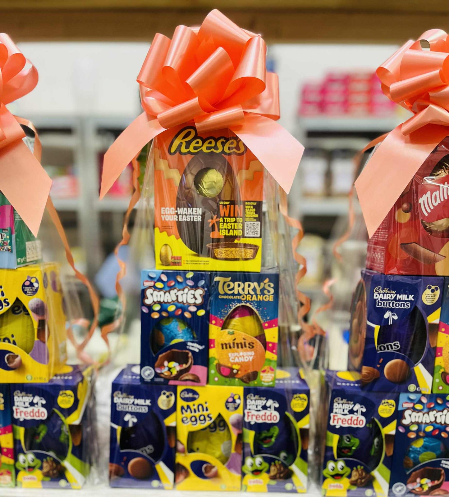 Easter Egg Hamper. Chocolate Eggs Tower Stacks - Choose how many!