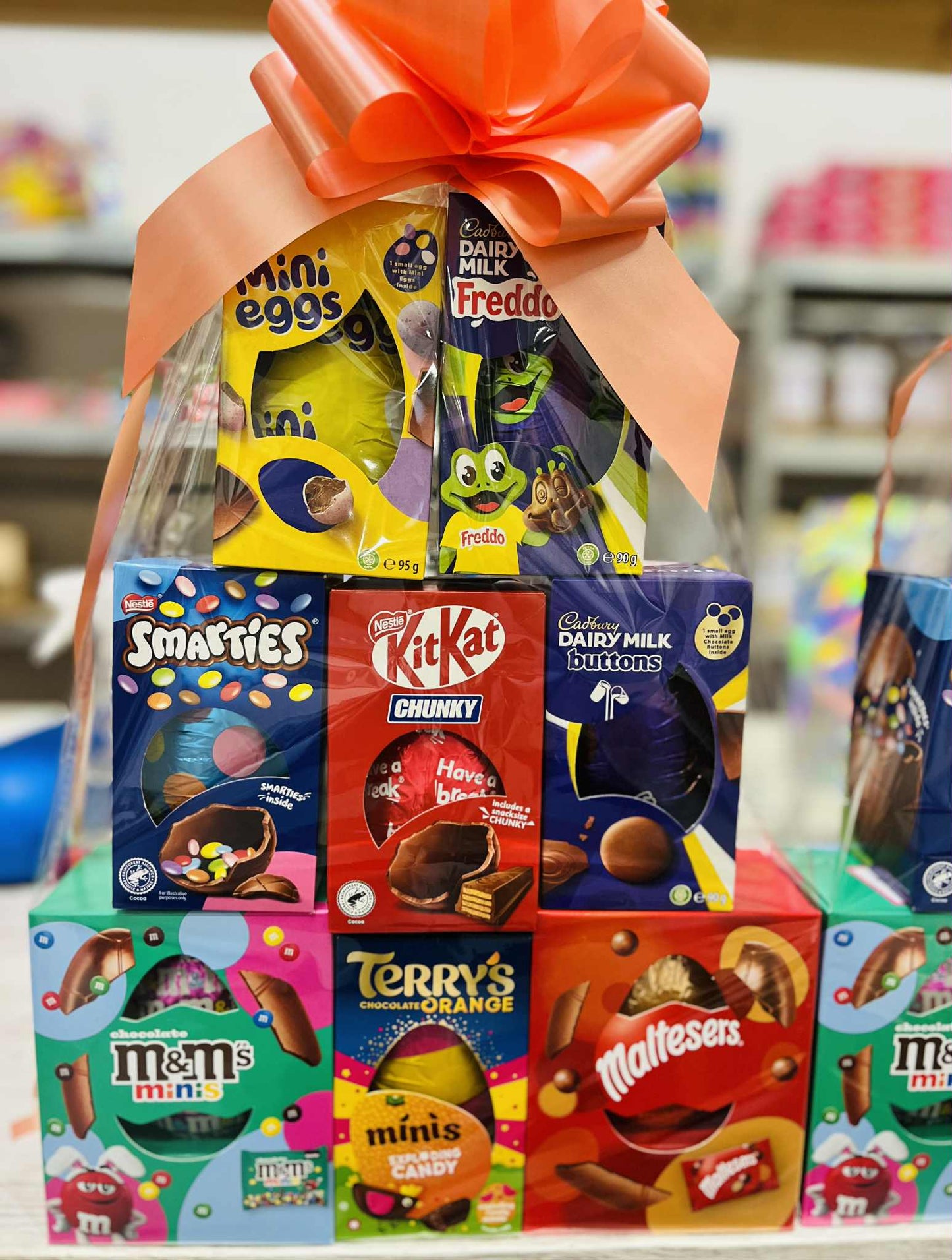 Easter Egg Hamper. Chocolate Eggs Tower Stacks - Choose how many!