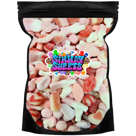 Pink Pick & Mix Sweets Selection, Fizzy and Non-Fizzy Gummy Mix