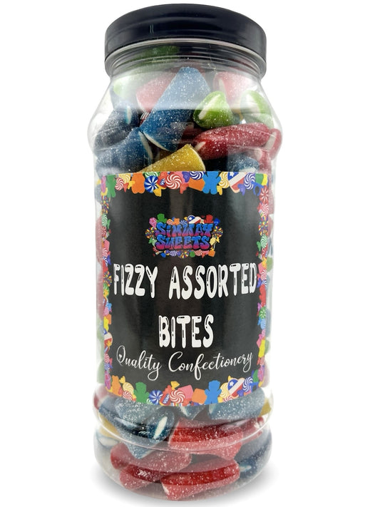 Fizzy Assorted Pencil Bites Sweets Gummy Jelly Retro Sweets Gift Jar - 650g