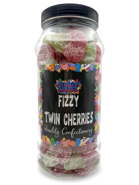 Fizzy Twin Cherries Retro Sweets Gift Jar - 690g