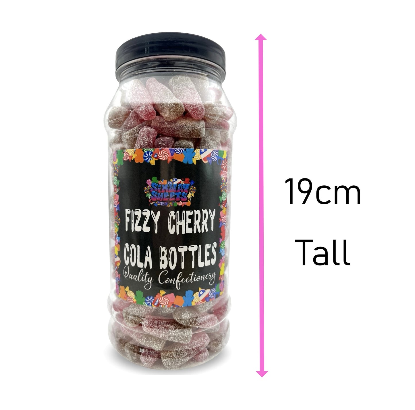 Fizzy Cherry Cola Bottles Retro Sweets Gift Jar - 700g