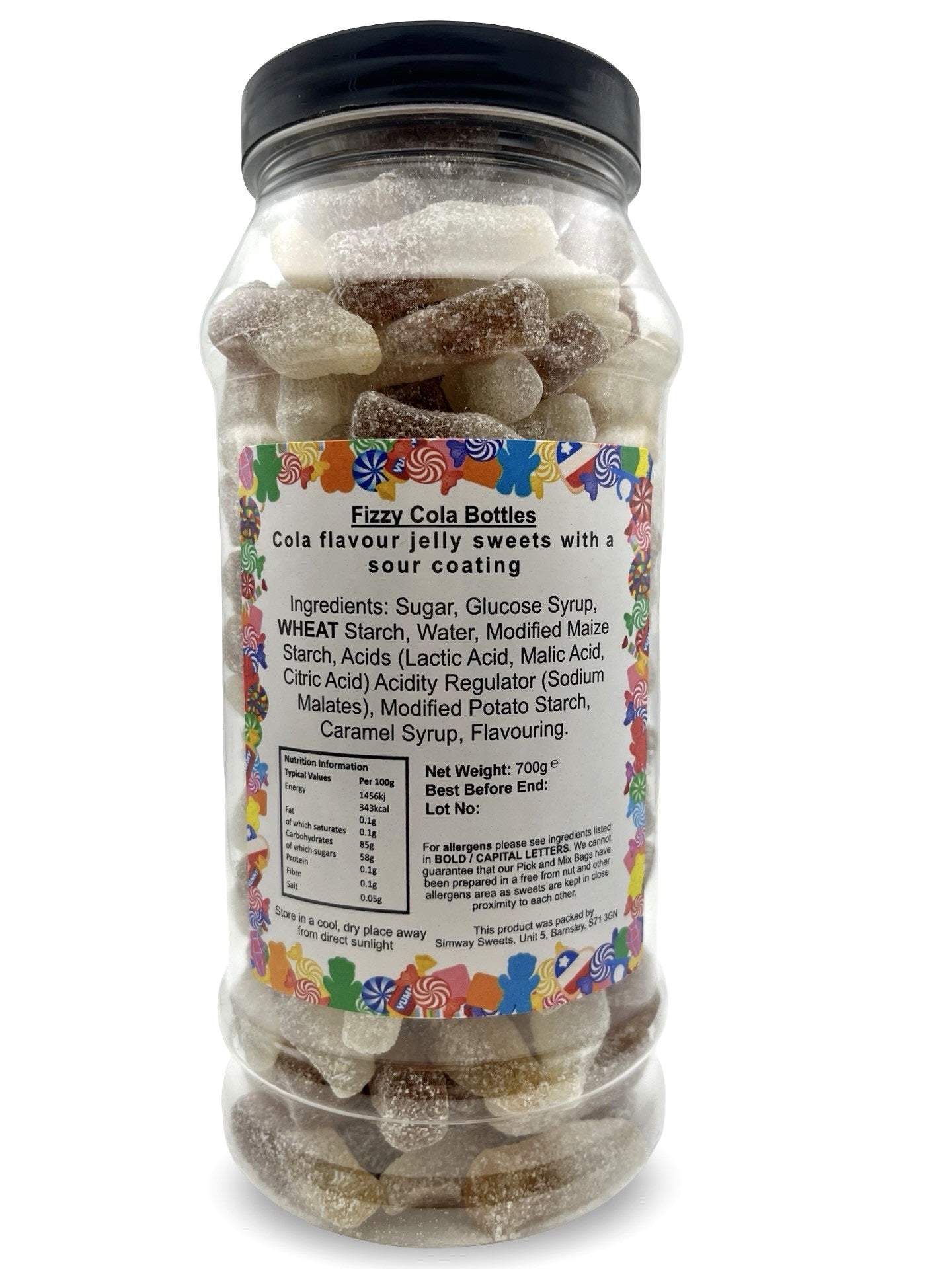 Fizzy Cola Bottles Retro Sweets Gift Jar - 700g