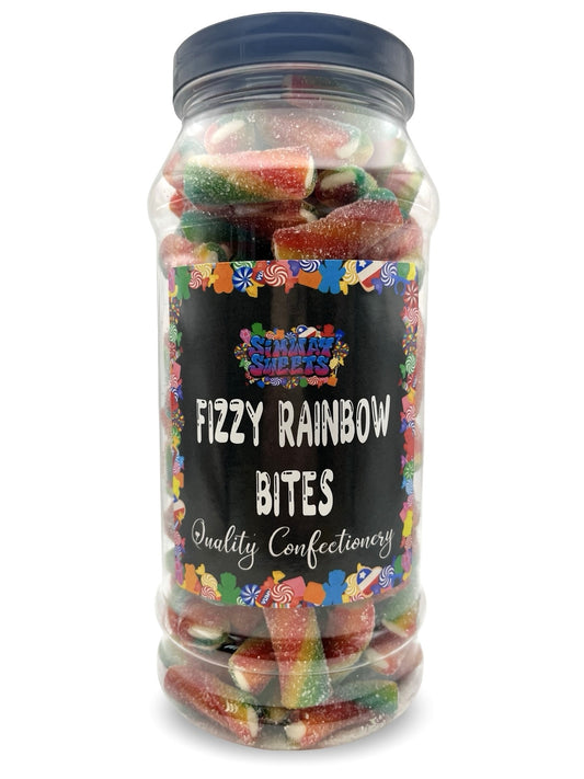 Fizzy Rainbow Bites Retro Fizzy Gummy Sweets Gift Jar - 625g