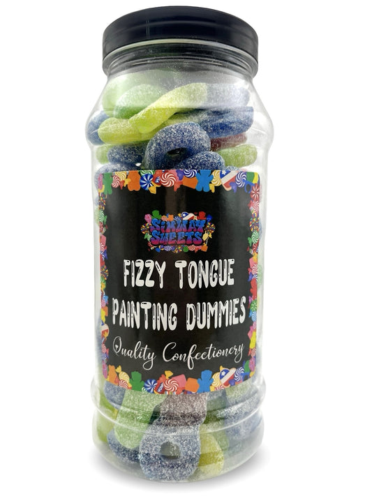Fizzy Tongue Painting Dummies Retro Sweets Gift Jar - 560g