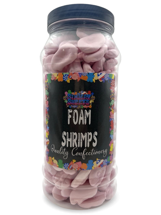 Foam Shrimps Retro Sweets Gift Jar - 455g