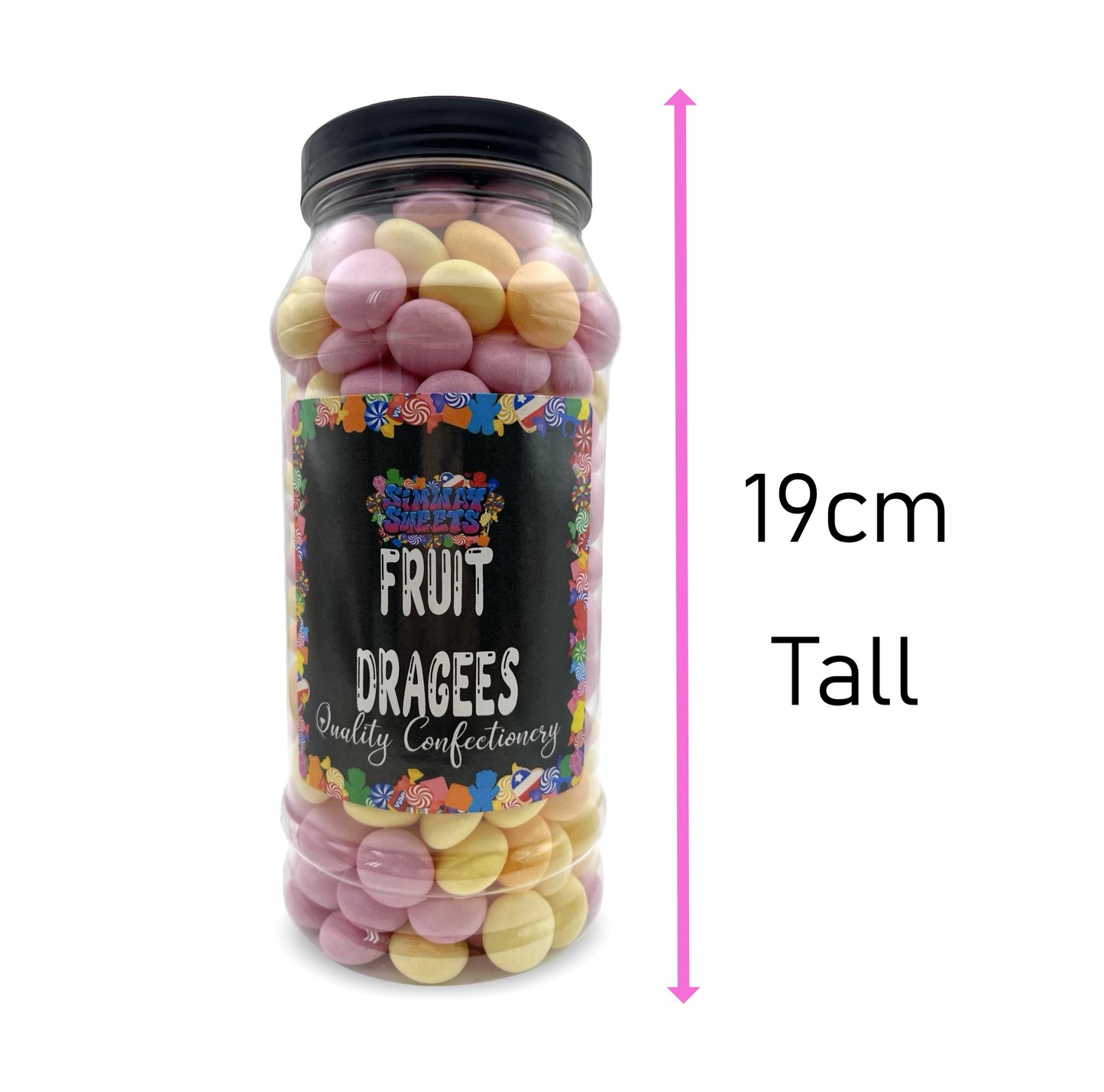 Millions Fruit Dragees Retro Sweets Gift Jar - 900g