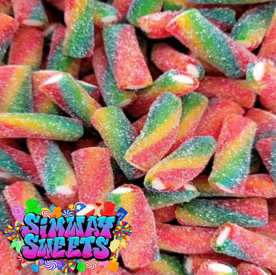 Fizzy Rainbow Bites Retro Fizzy Gummy Sweets Gift Jar - 625g