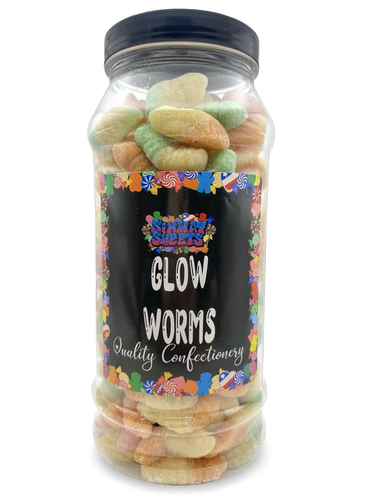 Fizzy Glow Worms Retro Sweets Gift Jar - 660g
