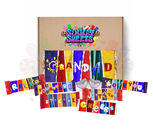 Fun Fathers Day Novelty Chocolate Wrapper Gift Box - Grandad