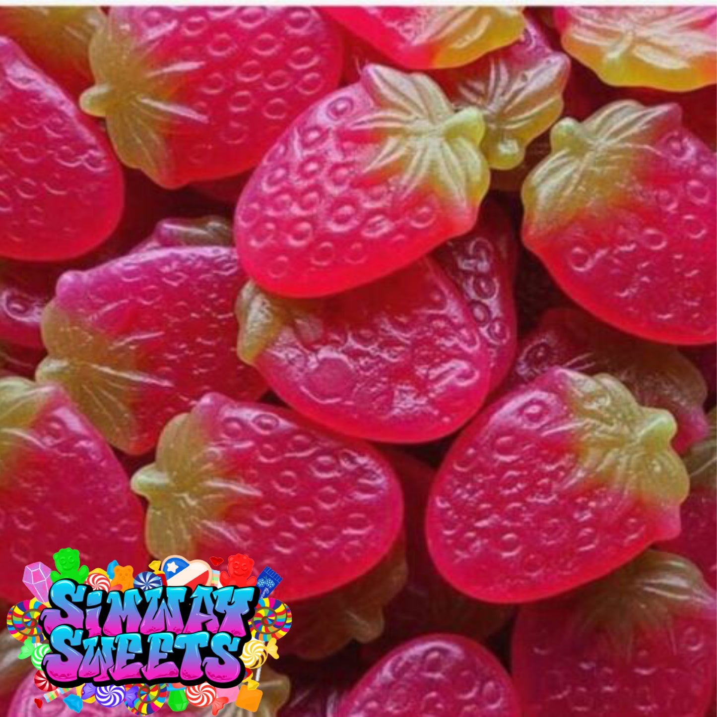 Giant Strawberries Retro Sweets Gift Jar - 775g