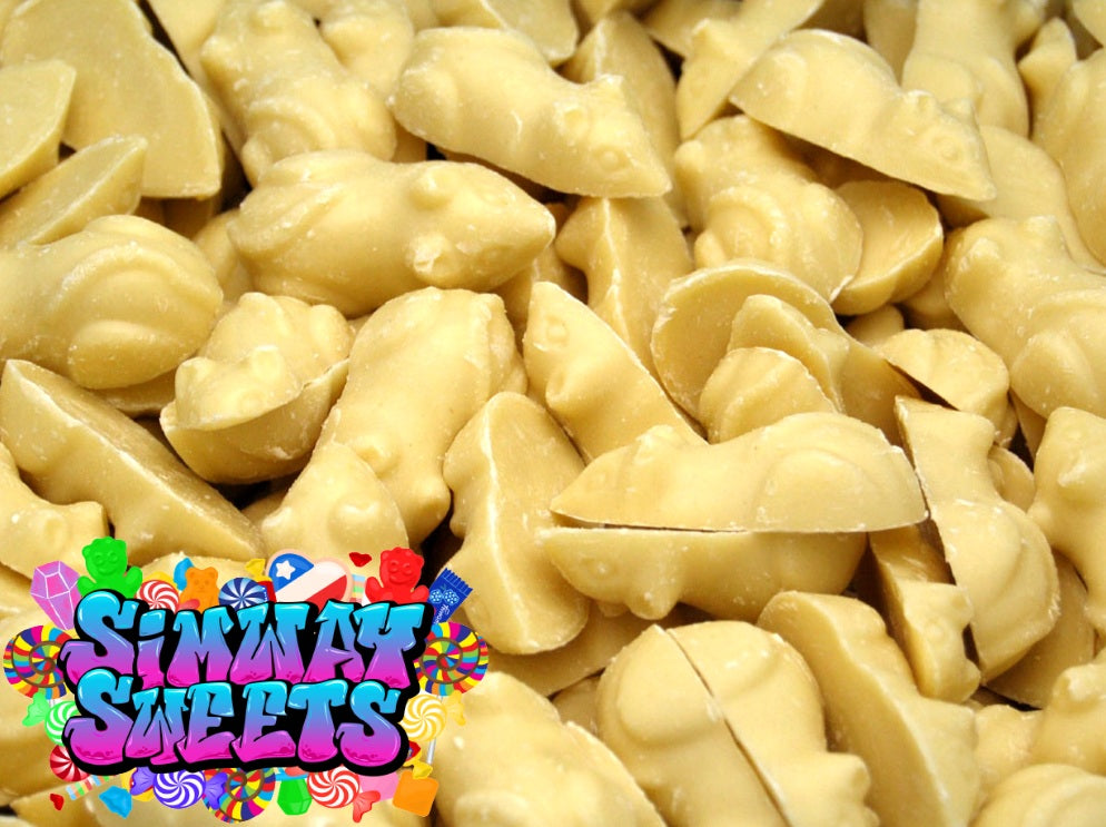 Giant Mega White Chocolate Mice Retro Sweets Gift Jar - 615g