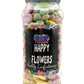 Happy Flowers Gummy Foam Retro Sweets Gift Jar - 505g