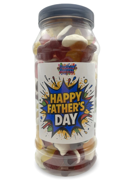 Father's Day Sweet Jar CHOOSE YOUR DESIGN full of Jelly Pick n Mix - 840g