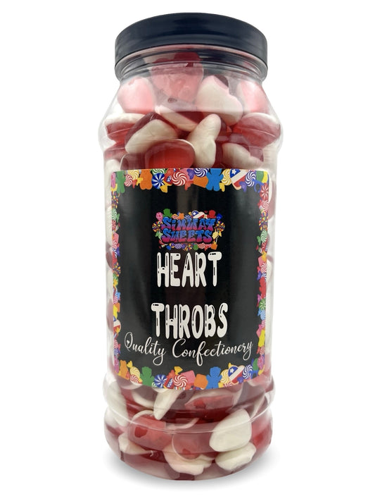 Haribo Heart Throb Gummy Foam Sweets Retro Sweets Gift Jar - 800g