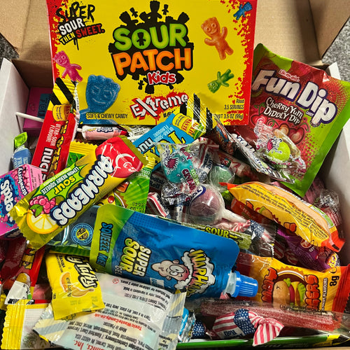 American Sweet Box Candy Hamper Over 100 Pieces