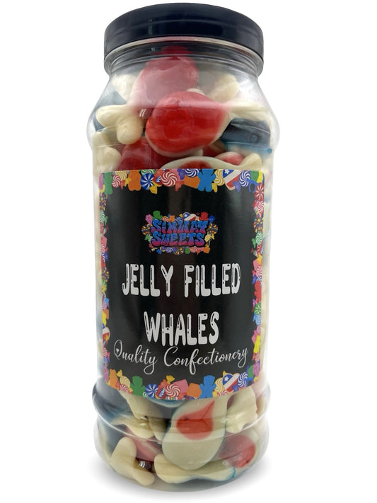 Jelly Whales Jelly Filled Sweets Gummy Retro Sweets Gift Jar - 860g