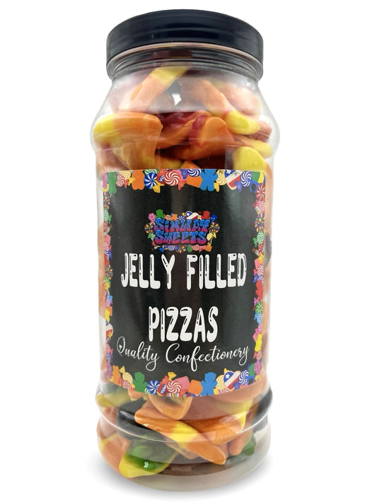 Jelly Filled Pizzas Sweets Gummy Retro Sweets Gift Jar - 730g