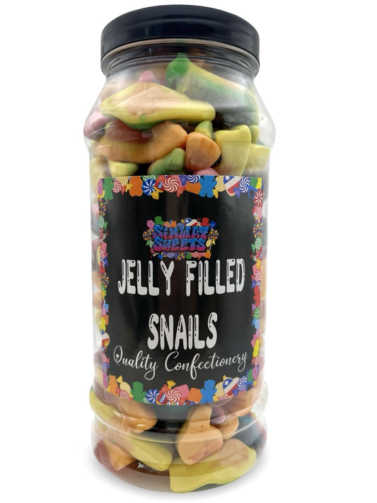 Jelly Snails Jelly Filled Sweets Gummy Retro Sweets Gift Jar - 715g