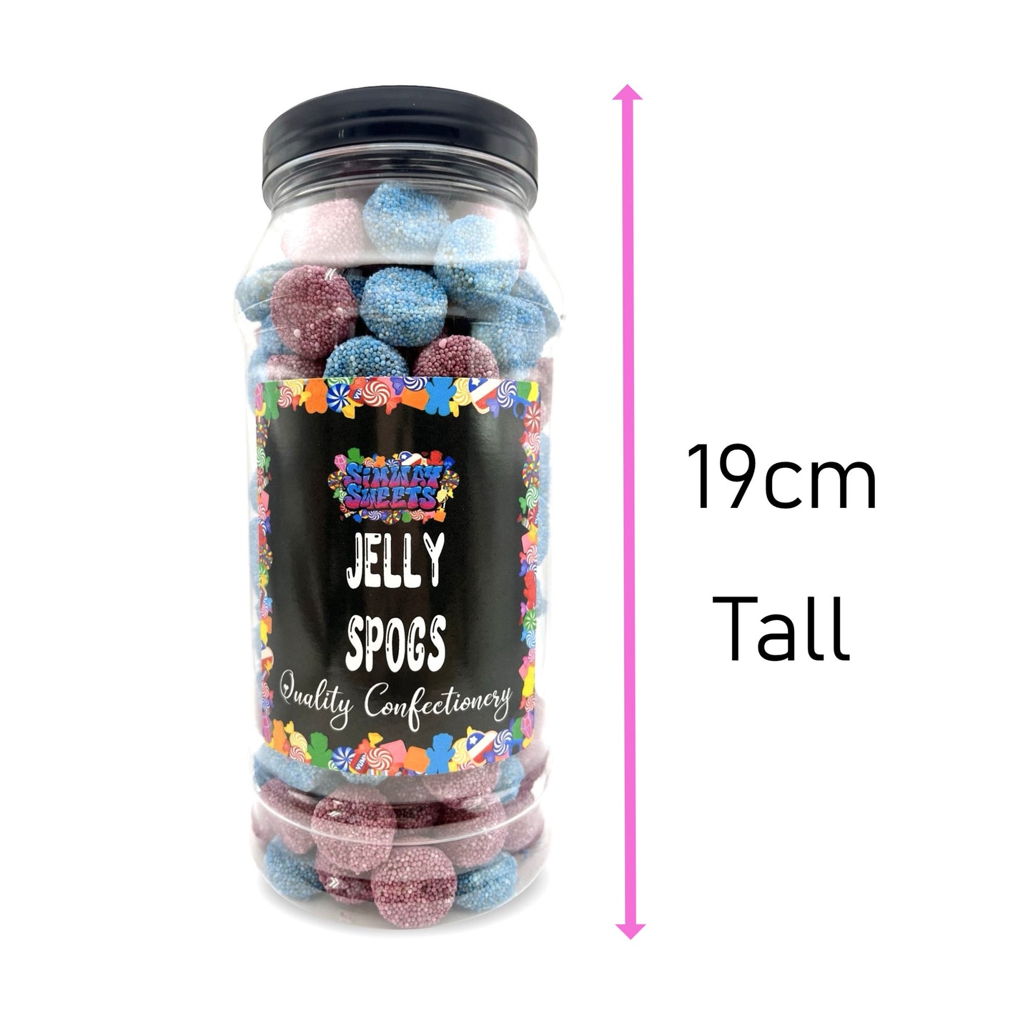 Jelly Spogs Jelly Buttons Aniseed Retro Sweets Gift Jar - 720g