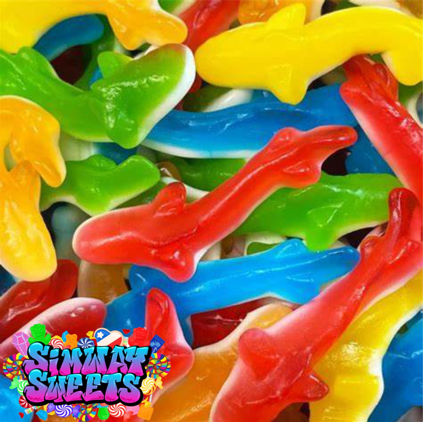 Jelly Sharks Gummy Foam Jellies Retro Sweets Gift Jar - 715g