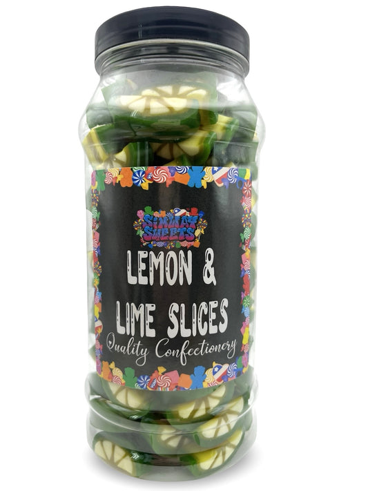 Lemon & Lime Slices Retro Gummy Sweets Gift Jar - 705g