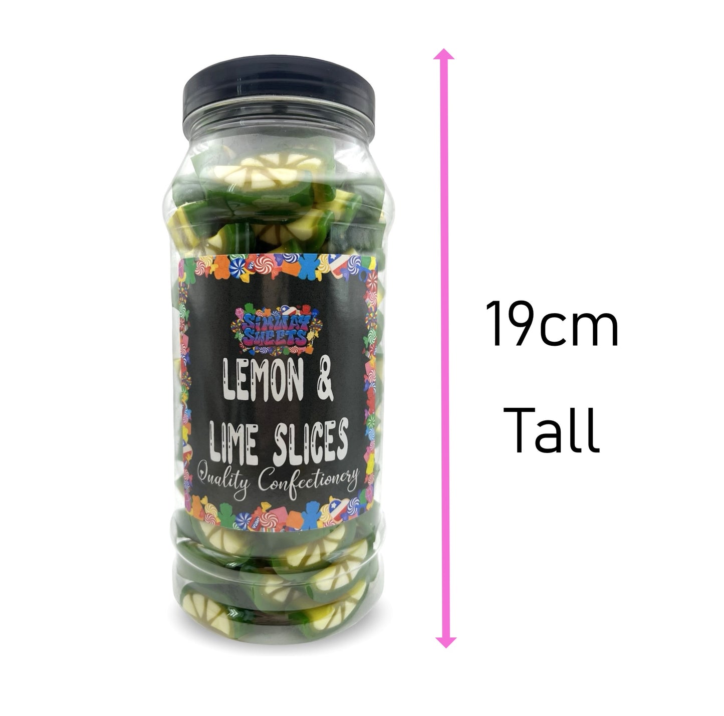Lemon & Lime Slices Retro Gummy Sweets Gift Jar - 705g
