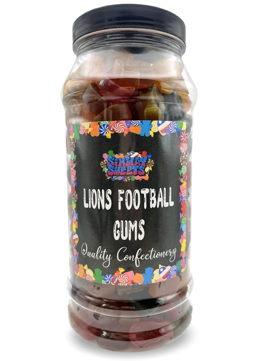 Traditional Lion Football Gums Retro Sweets Gift Jar - 780g