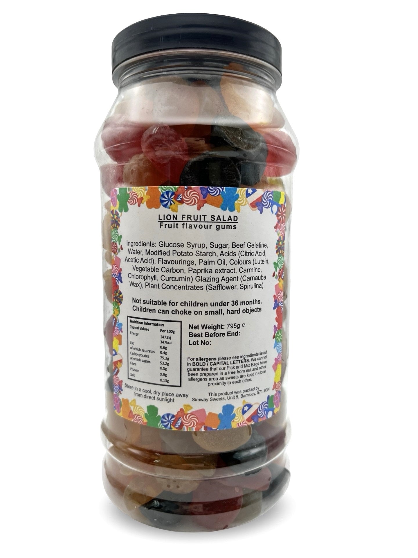Traditional Lion Fruit Salad Retro Sweets Gift Jar - 795g