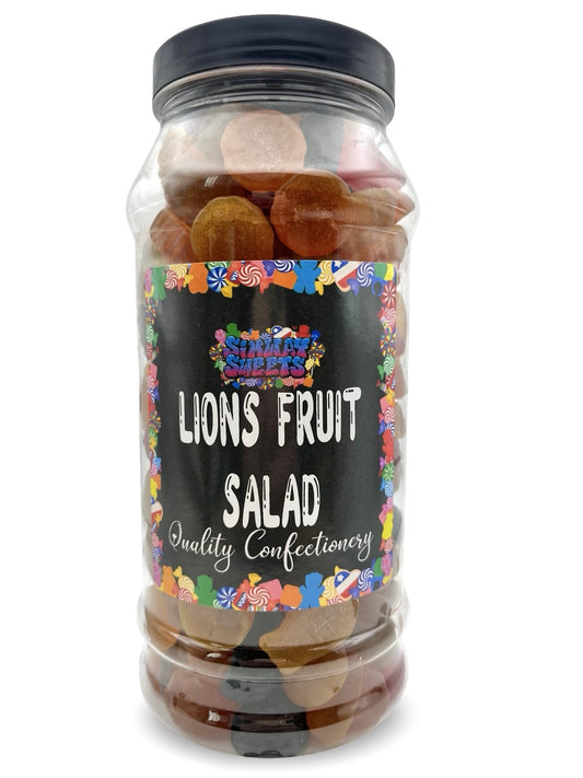 Traditional Lion Fruit Salad Retro Sweets Gift Jar - 795g