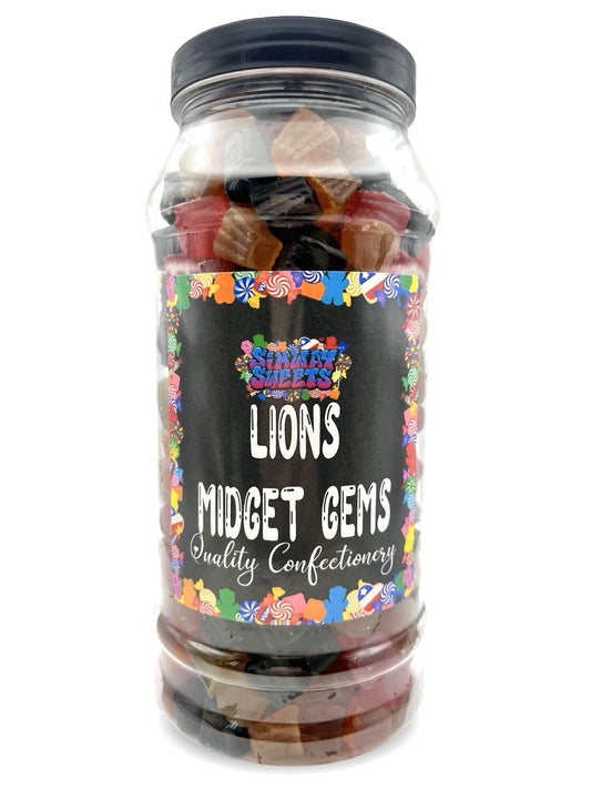 Traditional Lion Midget Gems Retro Sweets Gift Jar - 810g
