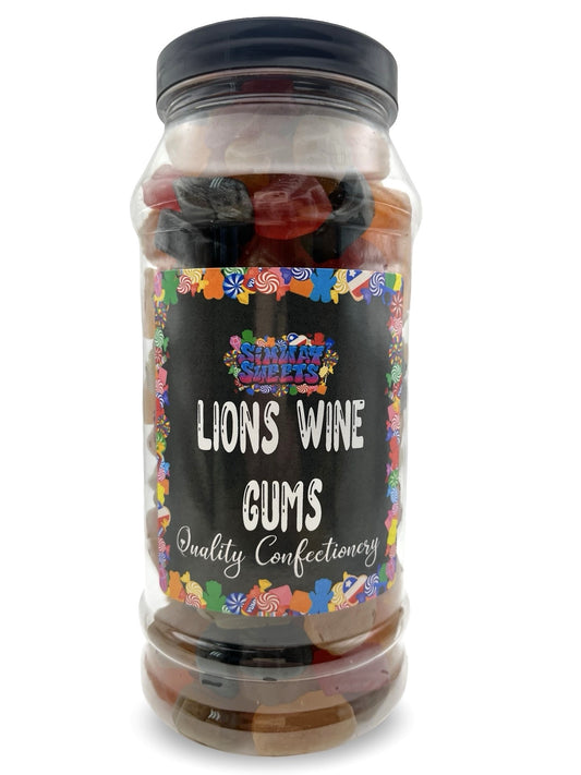 Traditional Lion Wine Gums Retro Sweets Gift Jar - 800g