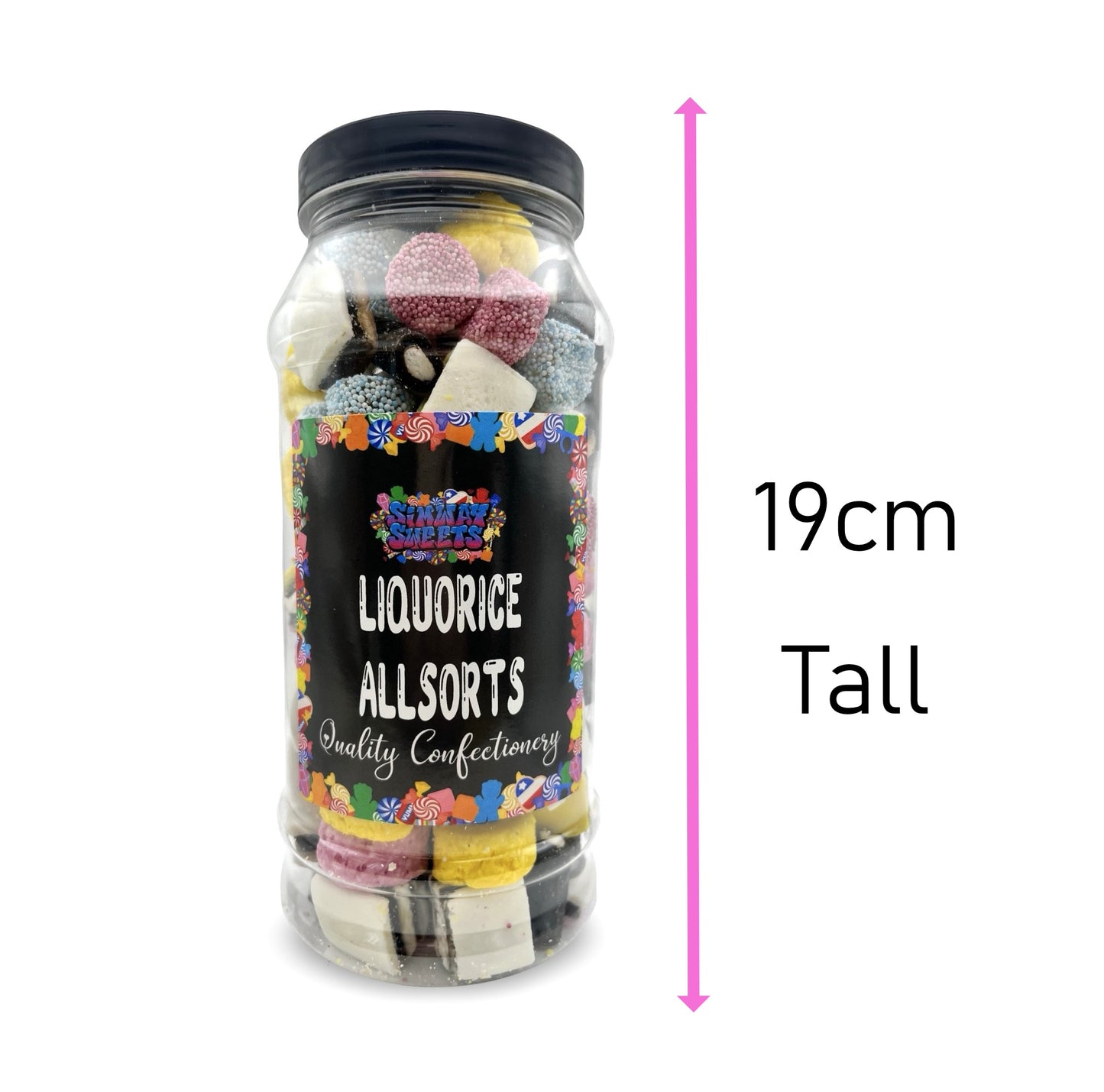 Liquorice Allsorts Sweets Gift Jar - 700g