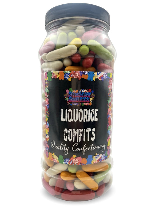 Liquorice Comfit Torpedoes Sweets Gift Jar - 850g