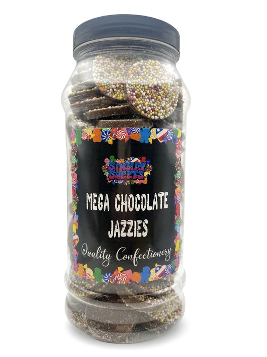 Milk Chocolate Mega Jazzies Retro Sweets Gift Jar - 595g