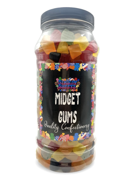 Midget Gums Jelly Gummy Retro Sweets Gift Jar - 790g