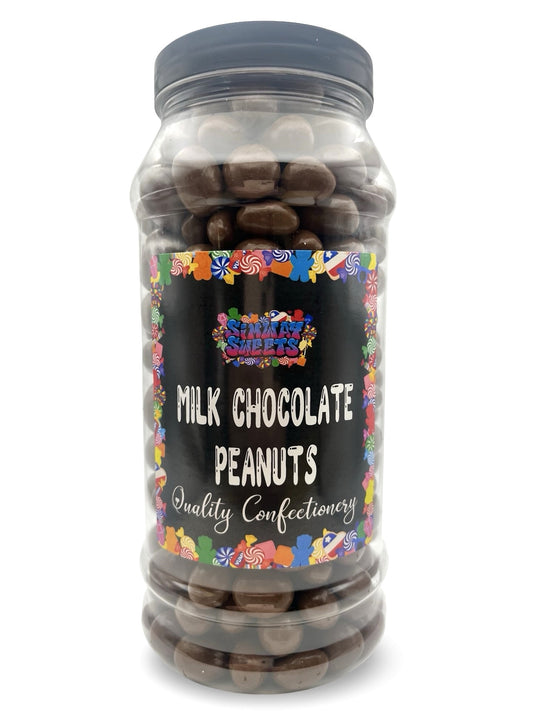 Milk Chocolate Peanuts Choc Peanuts Retro Sweets Gift Jar - 725g